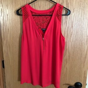 Orangey/pink Express sleeveless blouse